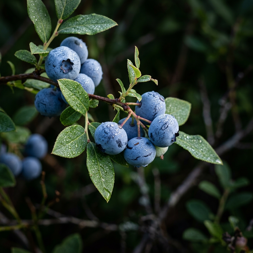 Dojrzałe borówki amerykańskie — Plantacja Borkowy